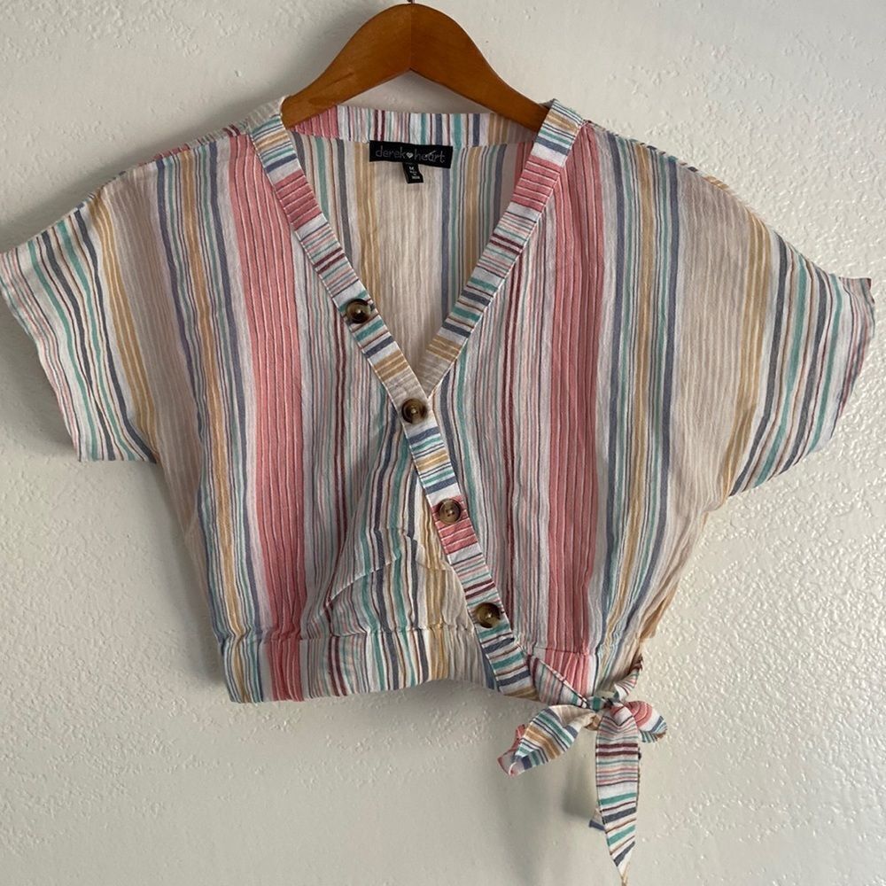 NWOT Derek heart crop top size M, 100%cotton
